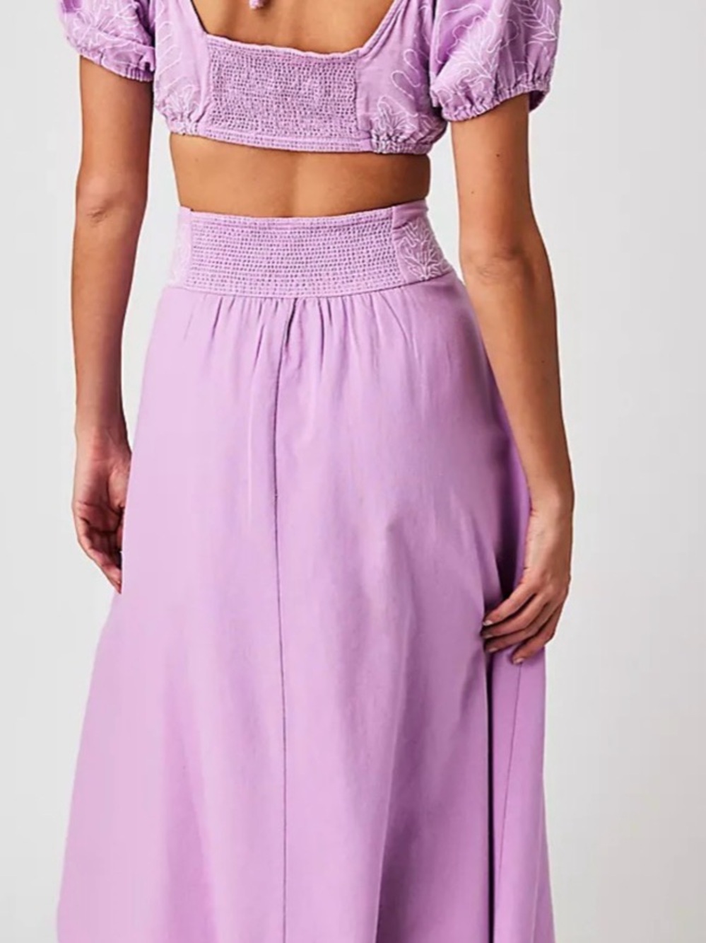FREE PEOPLE lotus set Lilac Smocked Waist Maxi Skirt - Women - Picture 5 of 12